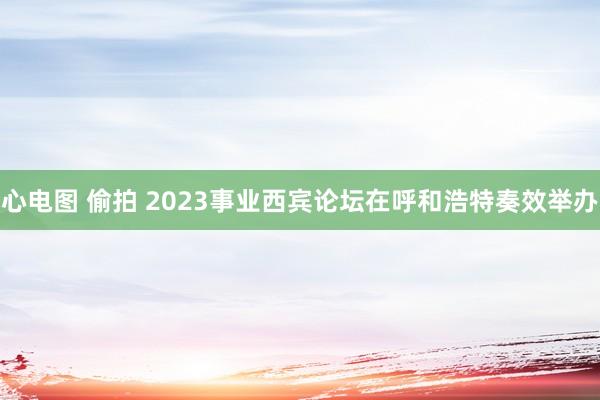 心电图 偷拍 2023事业西宾论坛在呼和浩特奏效举办