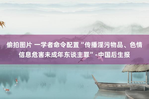 偷拍图片 一学者命令配置“传播淫污物品、色情信息危害未成年东谈主罪”-中国后生报