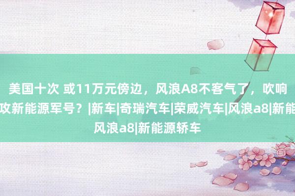 美国十次 或11万元傍边，风浪A8不客气了，吹响奇瑞反攻新能源军号？|新车|奇瑞汽车|荣威汽车|风浪a8|新能源轿车