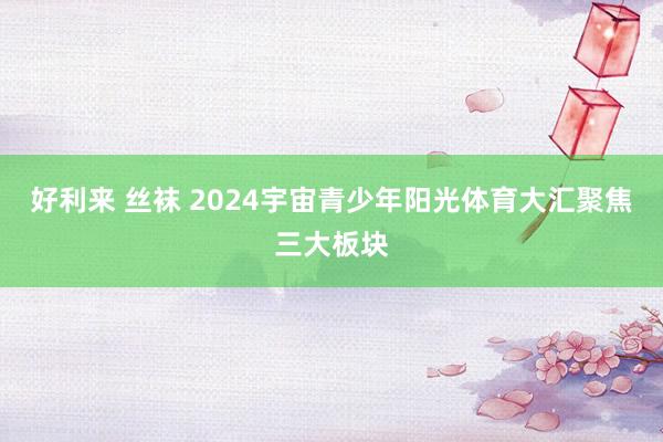 好利来 丝袜 2024宇宙青少年阳光体育大汇聚焦三大板块