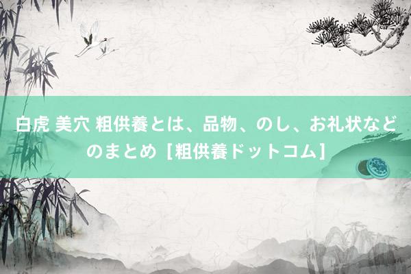 白虎 美穴 粗供養とは、品物、のし、お礼状などのまとめ［粗供養ドットコム］