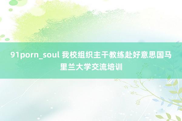 91porn_soul 我校组织主干教练赴好意思国马里兰大学交流培训